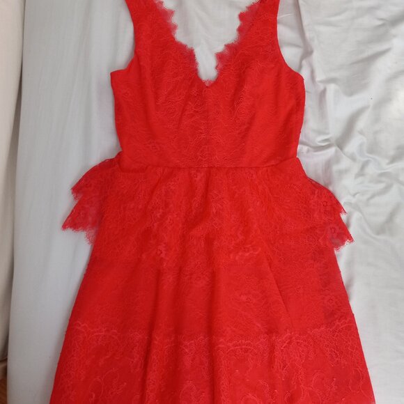 BCBG MaxAzria Vintage Red Dress Like New - Picture 3 of 3